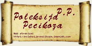 Poleksija Pecikoza vizit kartica
